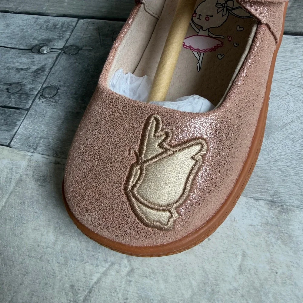 Livie & Luca Rose Gold Glitter Butterfly Mary Jane Leather Shoes 9M 836-04-2022